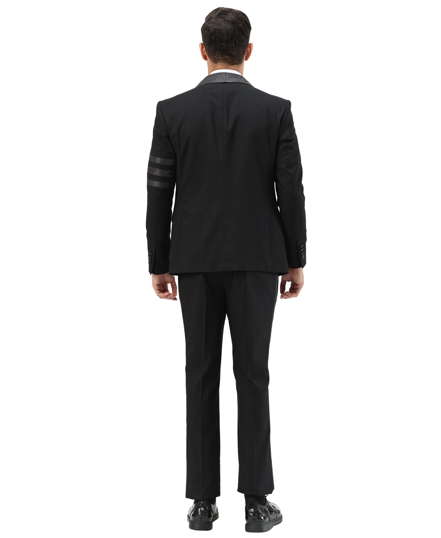 Men's Tuxedo 2pc Double Breasted Solid Satin Shawl Lapel With Matching Solid Satin Pants For All Occasions