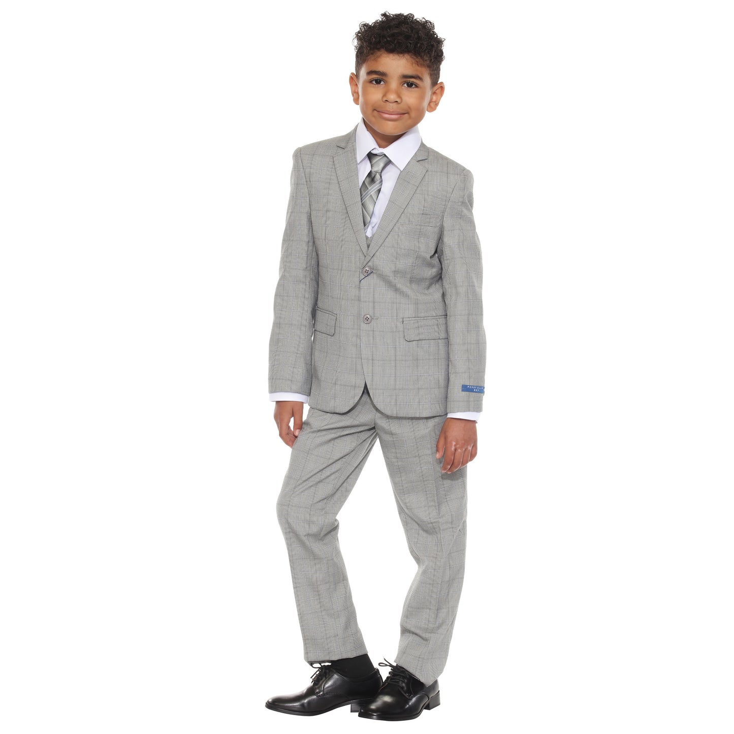 Perry Ellis Boy's 5pc Glenplaid Suit