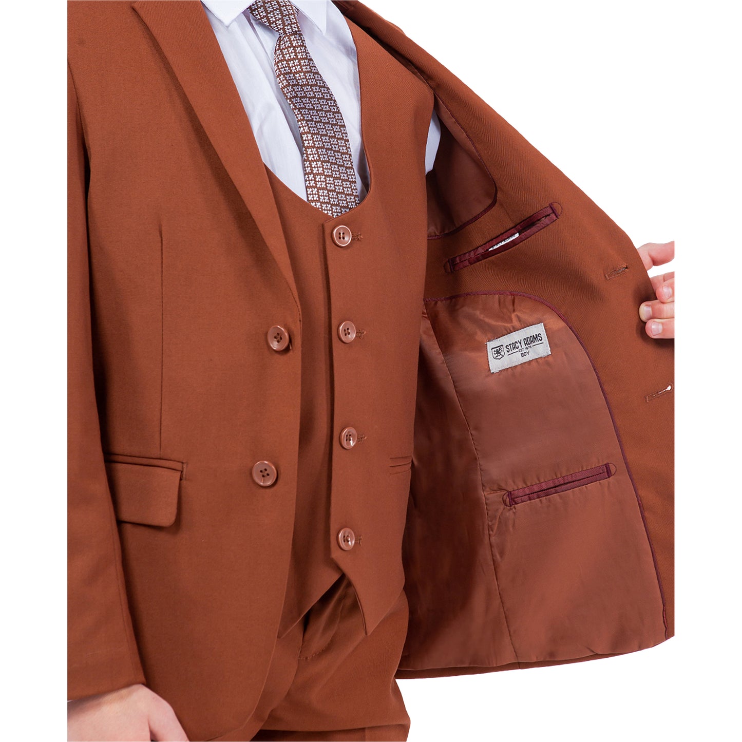 Stacy Adams Boy's 5pc Solid Suit