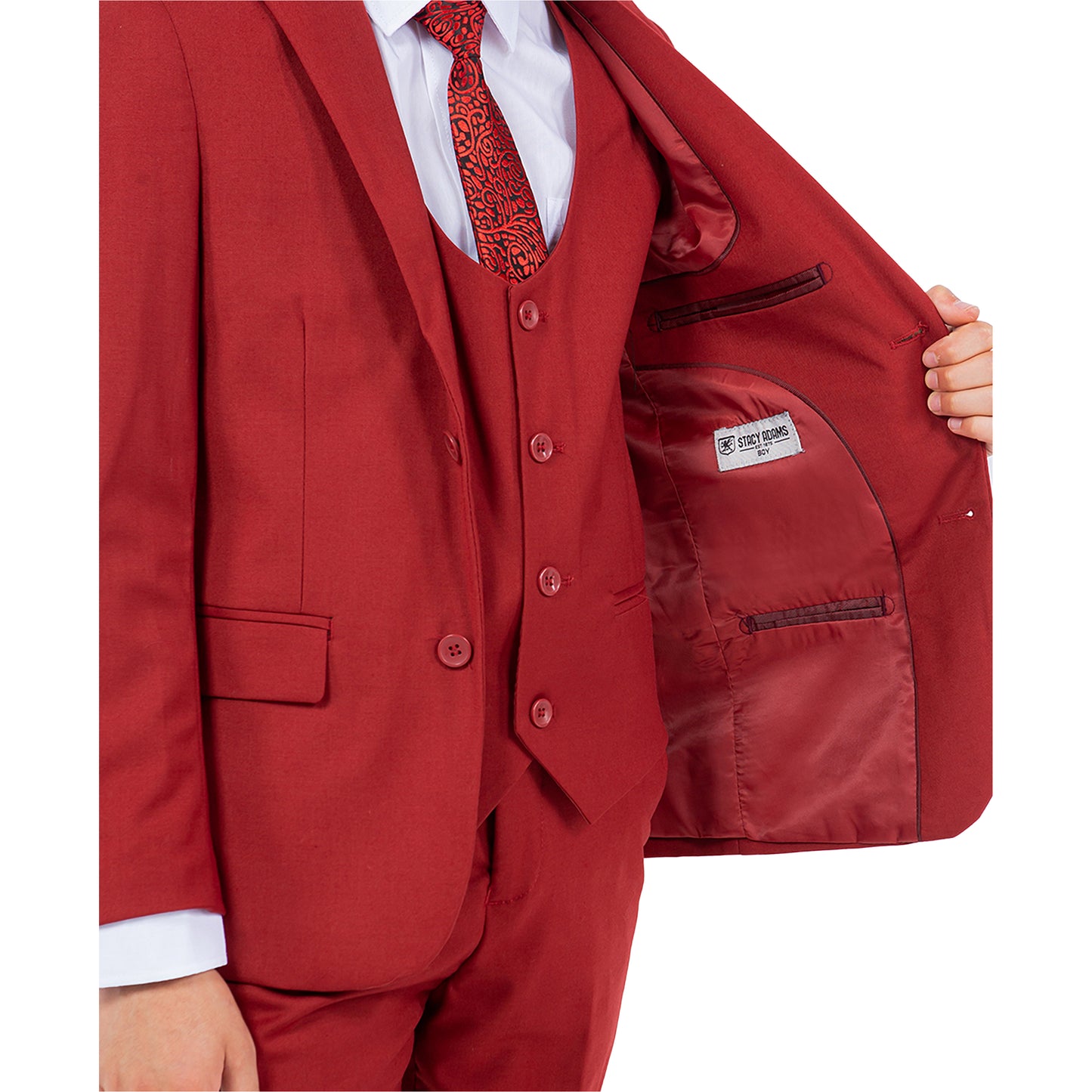 Stacy Adams Boy's 5pc Solid Suit