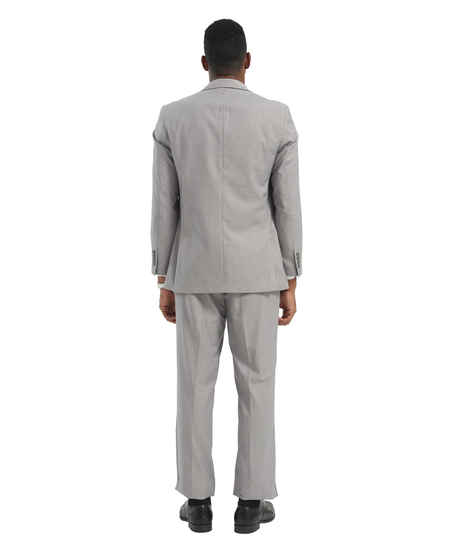 Mens Suit 2pc Light Grey Slim Fit Notch Lapel Suits