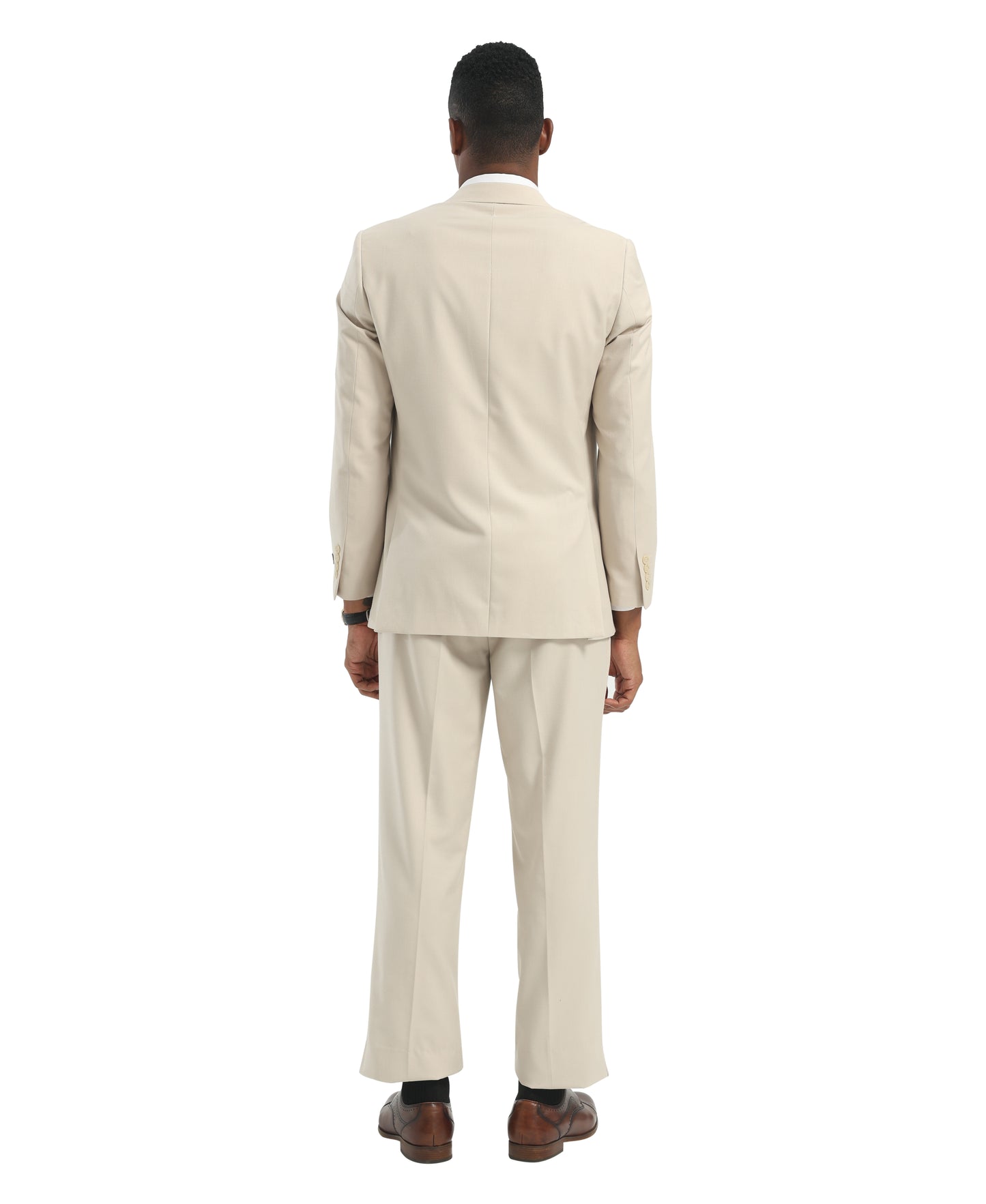 Mens Suit 2pc Tan Slim Fit Notch Lapel Suits