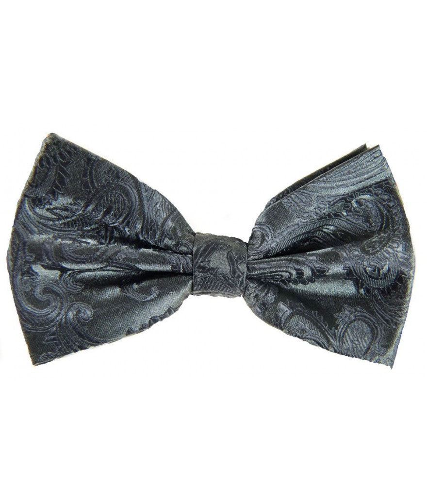 Paisley Print Pre-tied Bowties and Pocket Square Set