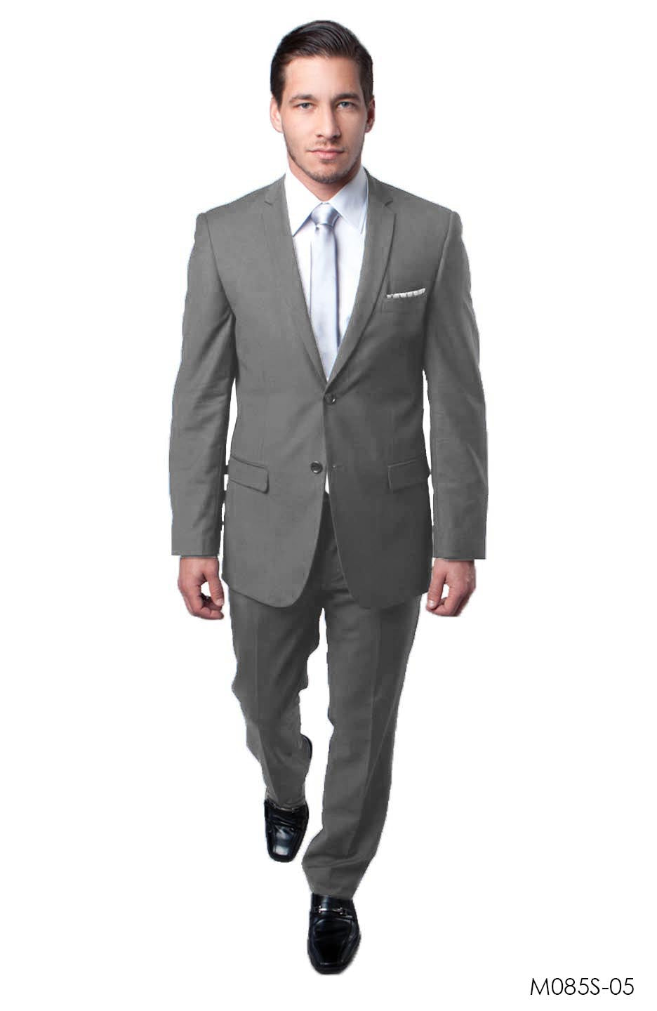 Lt Grey Slim Fit 2-PC Suits