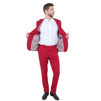 Men's Skinny-Fit 2pc Suit w/ Peak Lapel