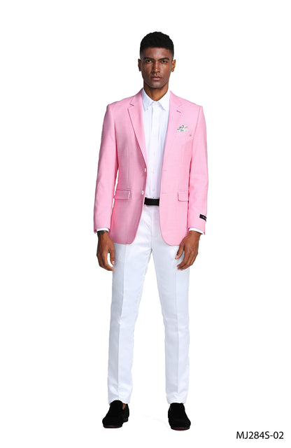 Solid Linen Look Notch Lapel Blazer Jacket