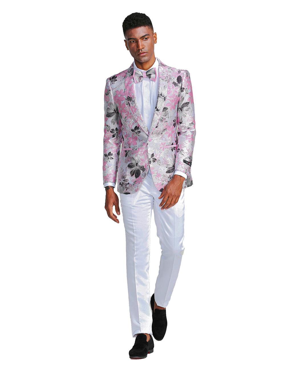 Shawl Collar Blazer Jacket with Bowtie