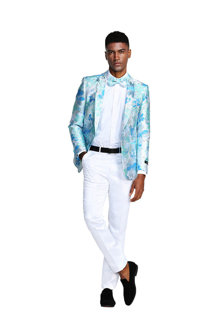 Shawl Collar Blazer Jacket with Bowtie