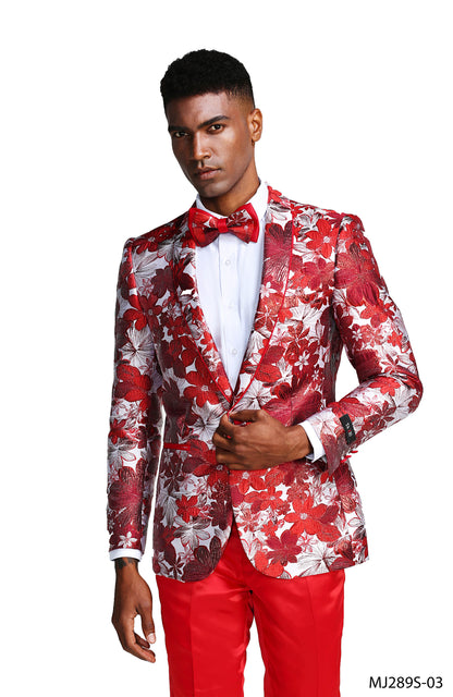Shawl Collar Blazer Jacket with Bowtie