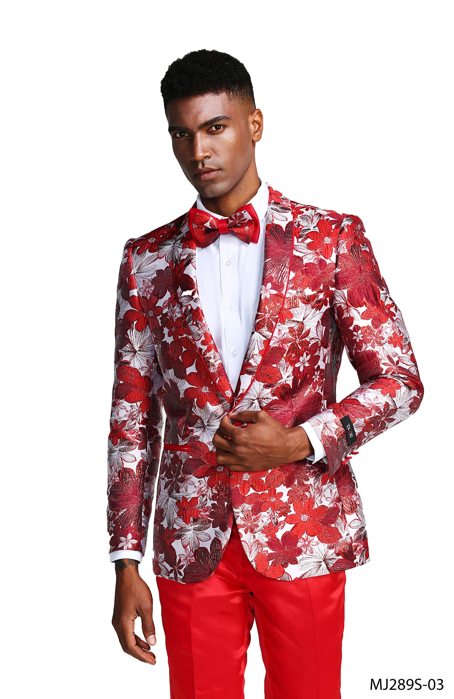 Shawl Collar Blazer Jacket with Bowtie