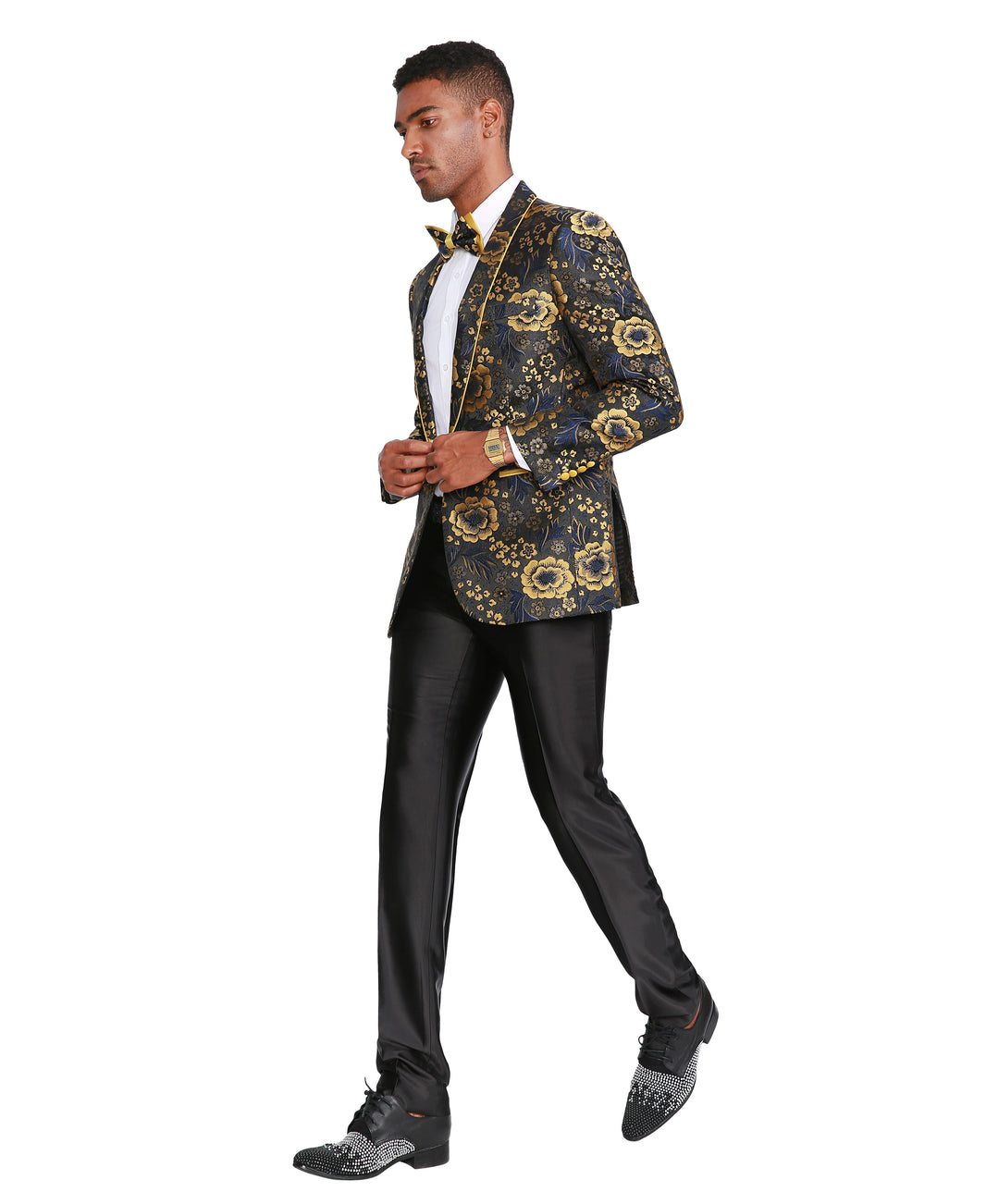 Mens Shawl Satin Collar Blazer Only Paisley Pattern For All Occasions