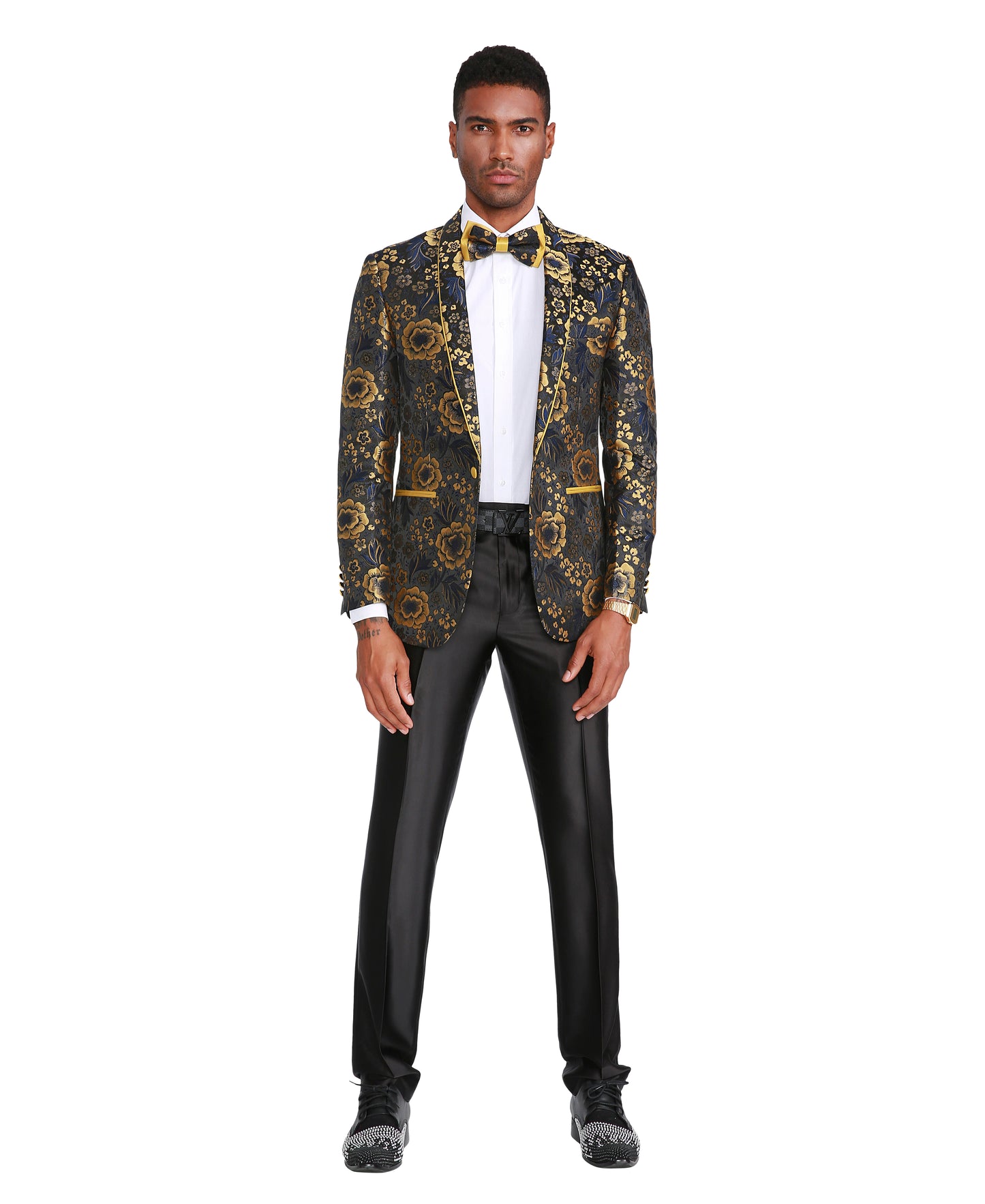 Mens Shawl Satin Collar Blazer Only Paisley Pattern For All Occasions