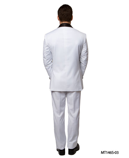 Men's Tuxedo 2pc Solid Satin Shawl Collar With Matching Solid Pants For All Occasions