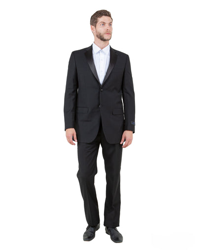 Mens Tuxedo Bryan Michaels Slim Fit Two Button Jacket with Satin Notch' Lapel & Matching Pants