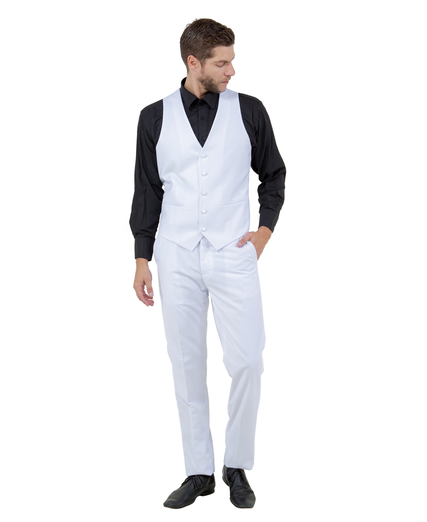 Mens Tuxedo Bryan Michaels Slim Fit Two Button Jacket with Satin Peak Lapel & Matching Pants