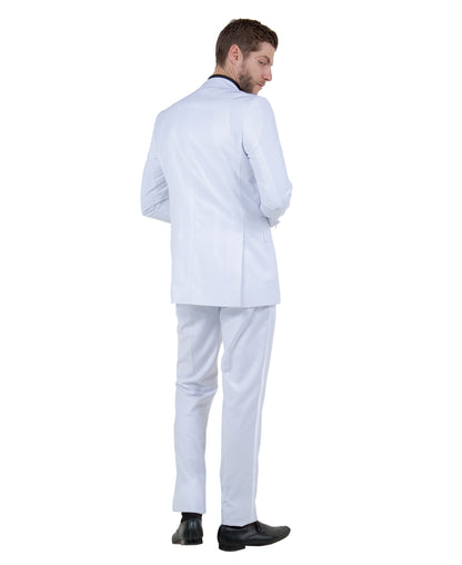 Mens Tuxedo Bryan Michaels Slim Fit Two Button Jacket with Satin Peak Lapel & Matching Pants