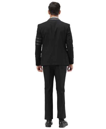 Men's Tuxedo 2pc Double Breasted Solid Satin Shawl Lapel With Matching Solid Satin Pants For All Occasions