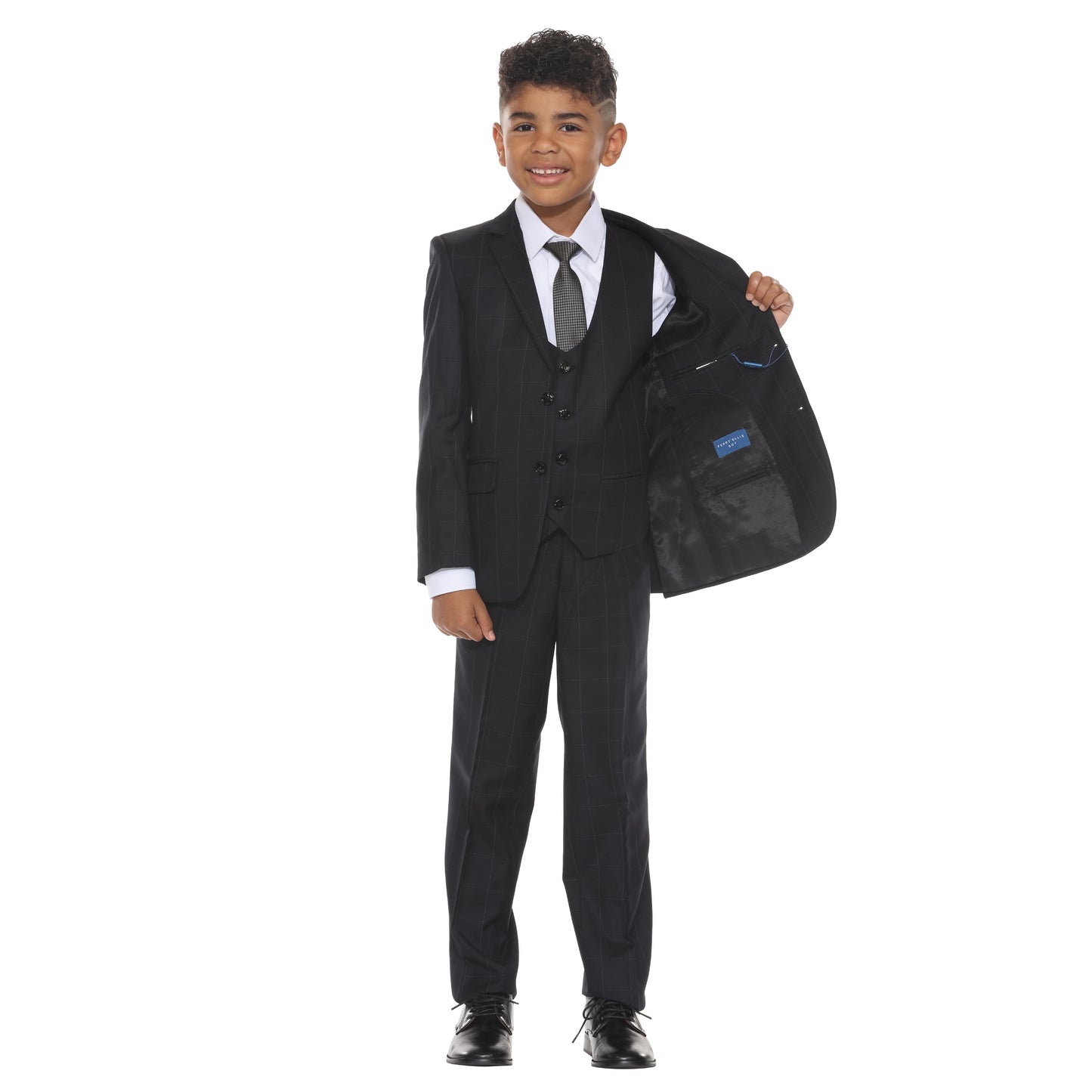 Perry Ellis Boy's 5pc Windowpane Suit