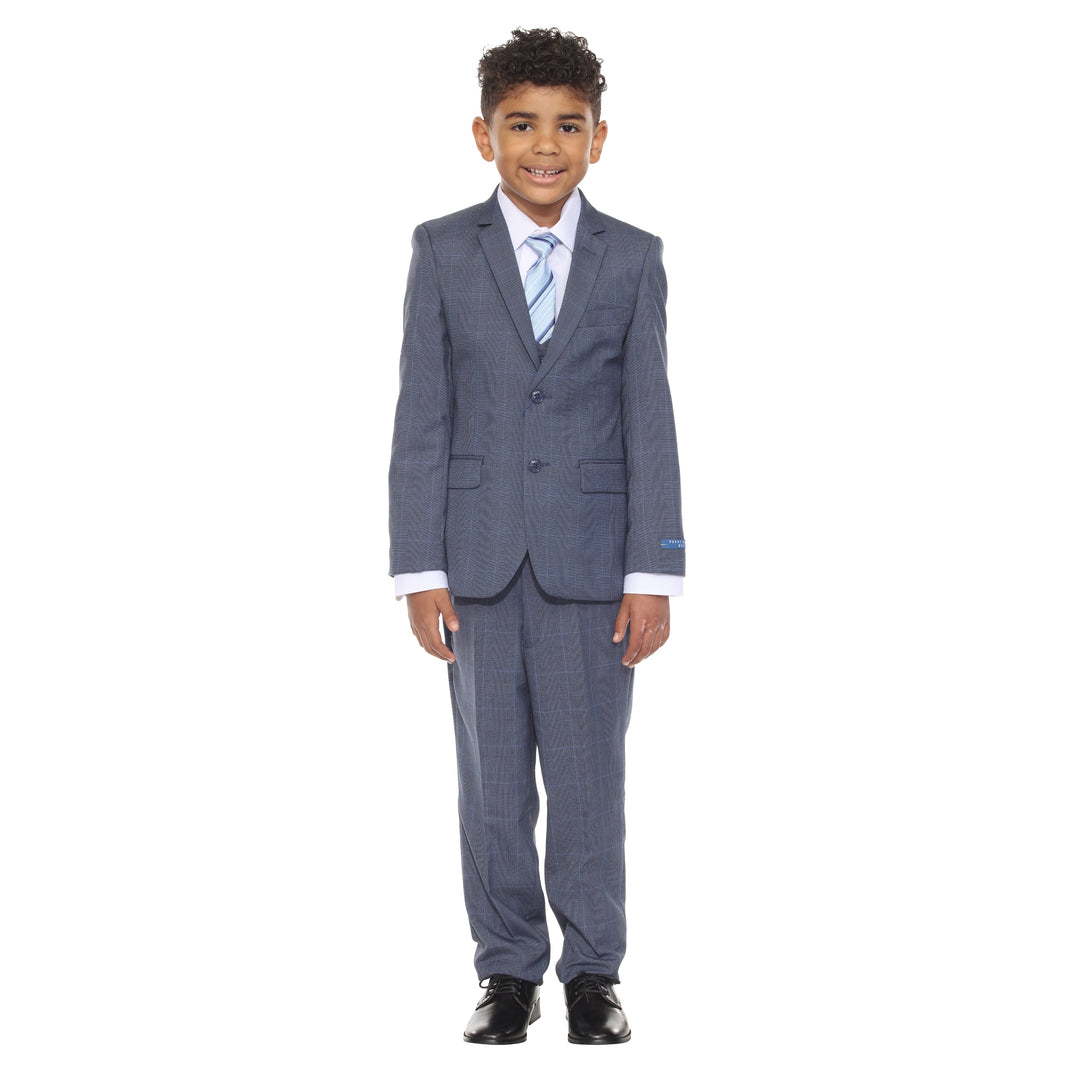 Perry Ellis Boy's 5pc Glenplaid Suit