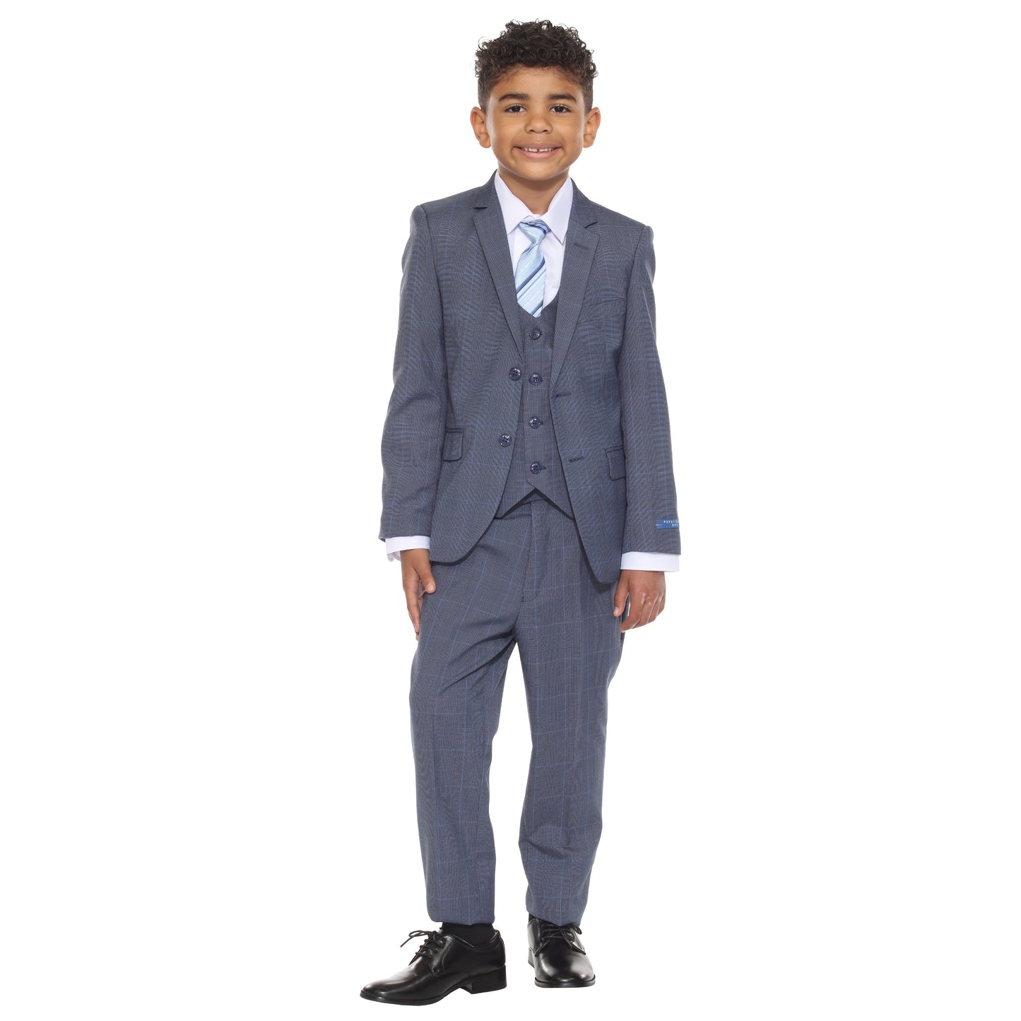 Perry Ellis Boy's 5pc Glenplaid Suit