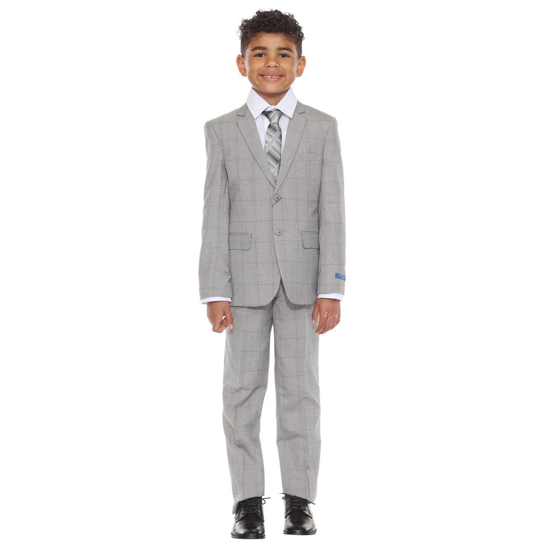 Perry Ellis Boy's 5pc Glenplaid Suit