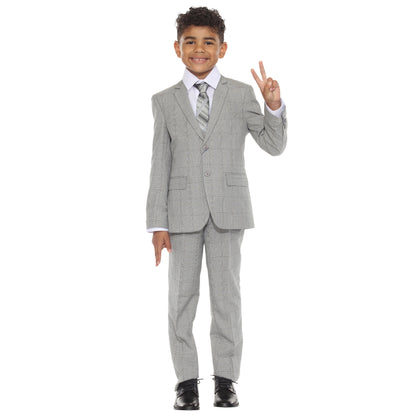 Perry Ellis Boy's 5pc Glenplaid Suit