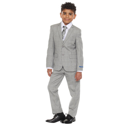 Perry Ellis Boy's 5pc Glenplaid Suit
