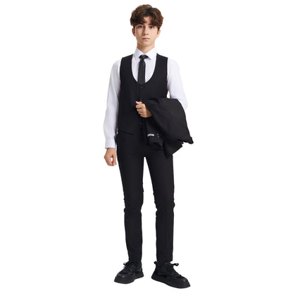 Stacy Adams Boy's 5pc Solid Suit