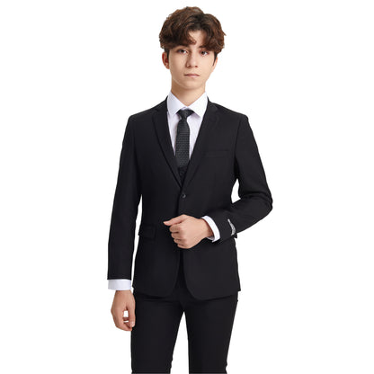 Stacy Adams Boy's 5pc Solid Suit
