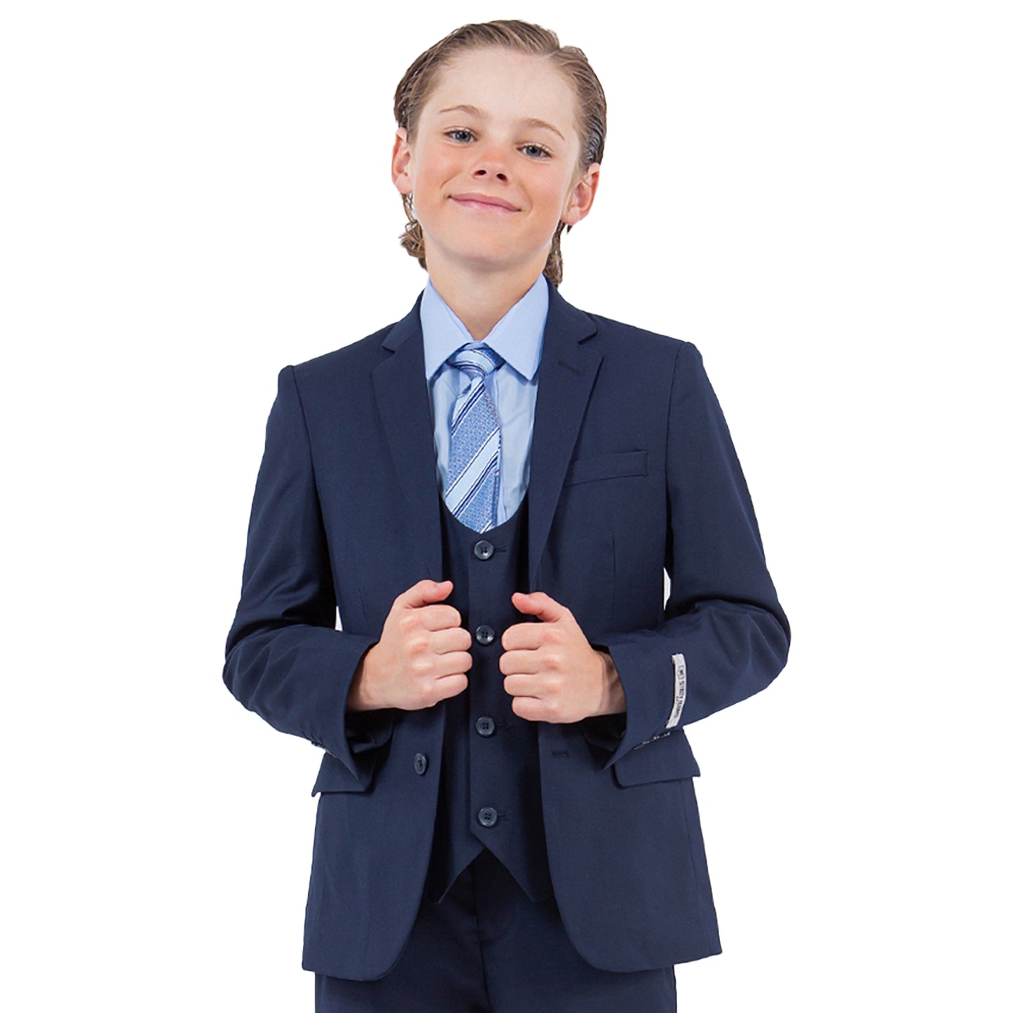 Stacy Adams Boy's 5pc Solid Suit