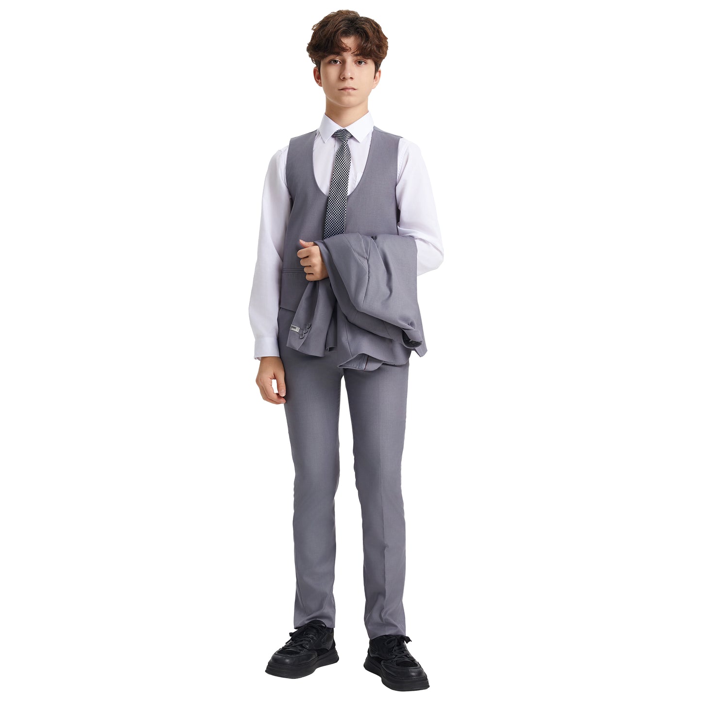 Stacy Adams Boy's 5pc Solid Suit