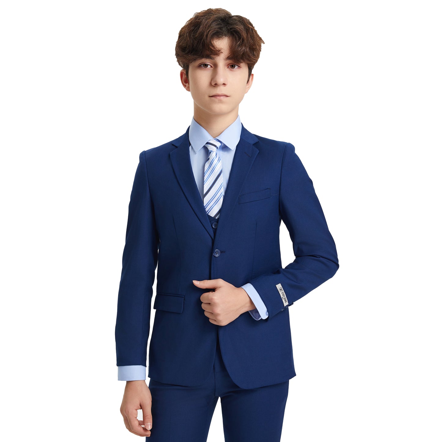Stacy Adams Boy's 5pc Solid Suit