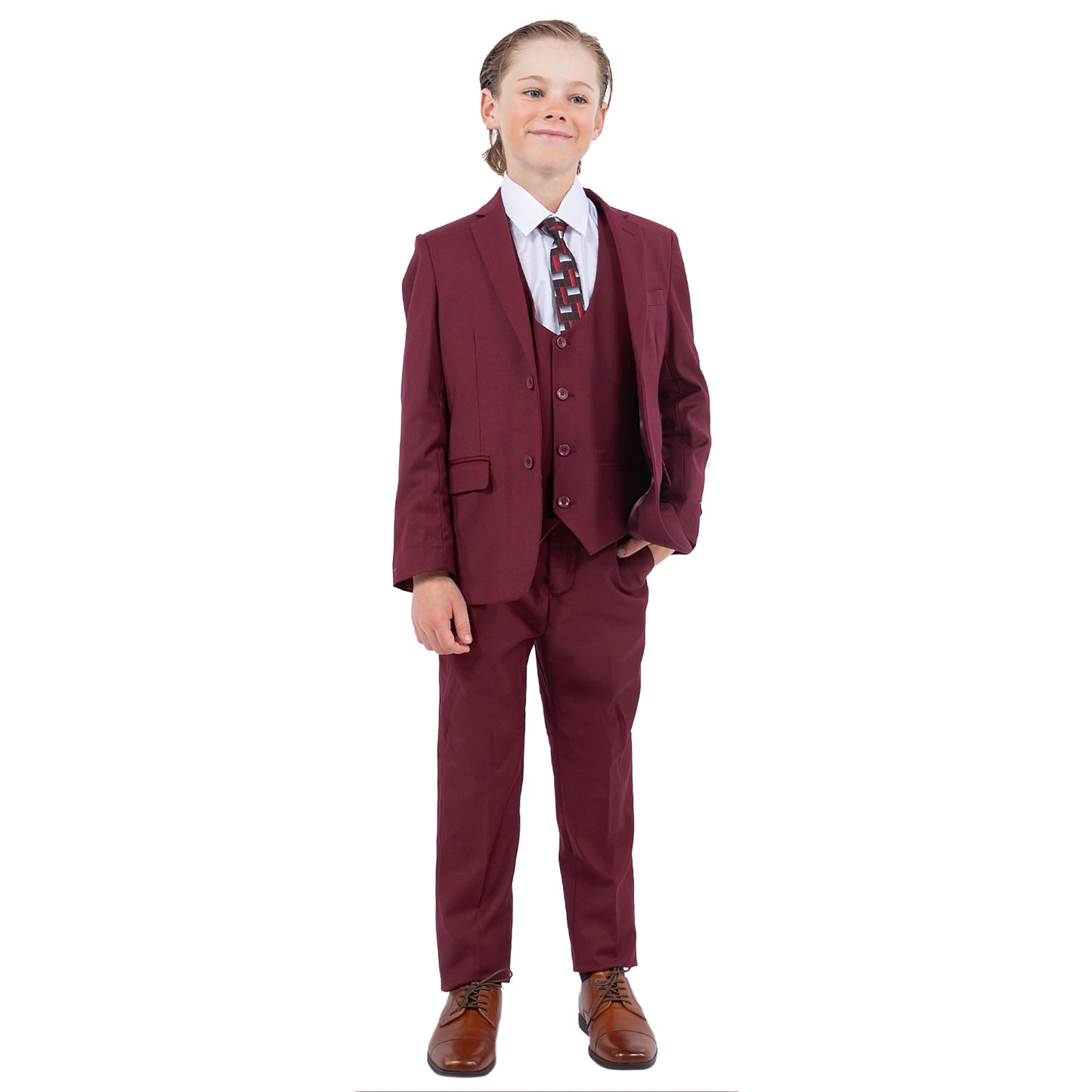 Stacy Adams Boy's 5pc Solid Suit