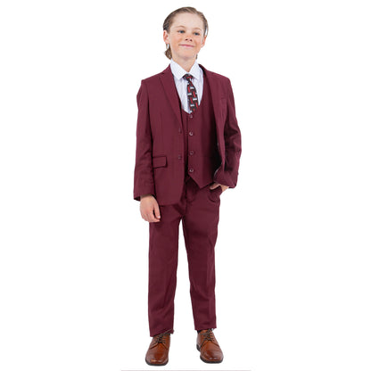 Stacy Adams Boy's 5pc Solid Suit