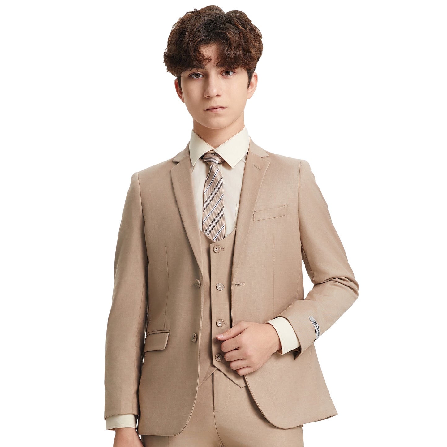 Stacy Adams Boy's 5pc Solid Suit