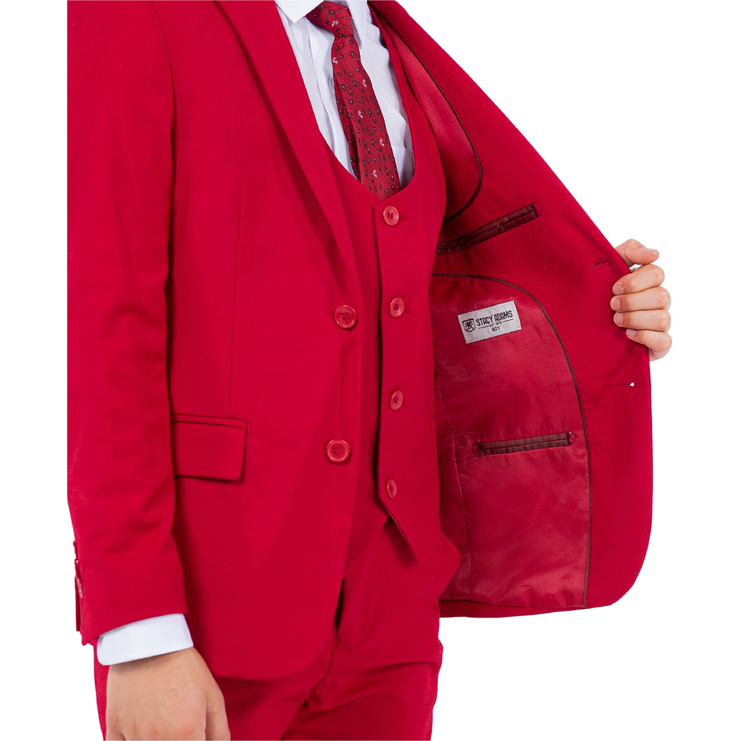 Stacy Adams Boy's 5pc Solid Suit