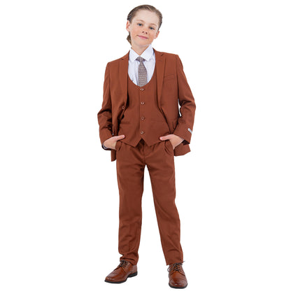 Stacy Adams Boy's 5pc Solid Suit