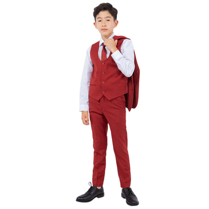 Stacy Adams Boy's 5pc Solid Suit