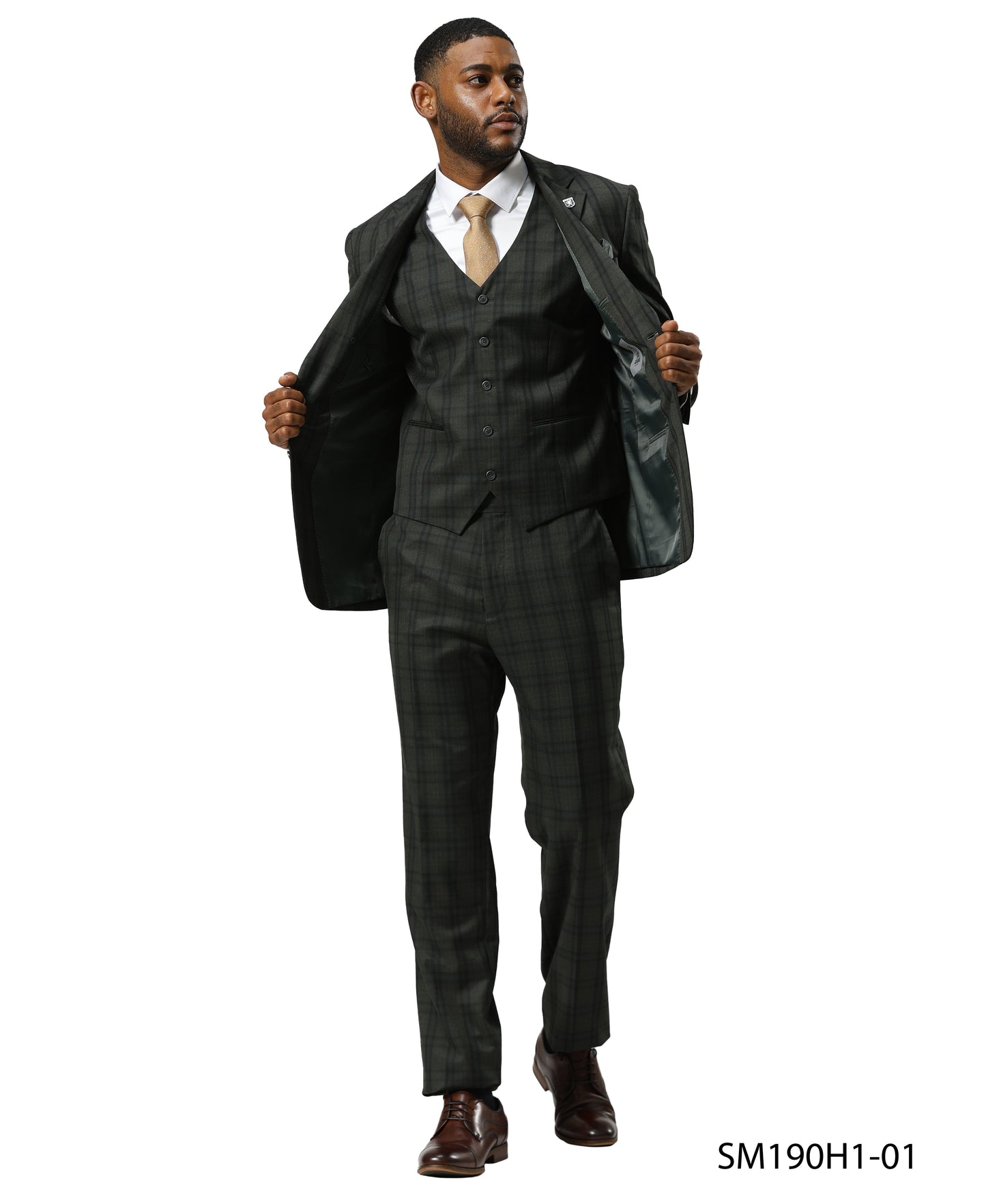 Mens-suit Glen Plaid by Stacy Adams