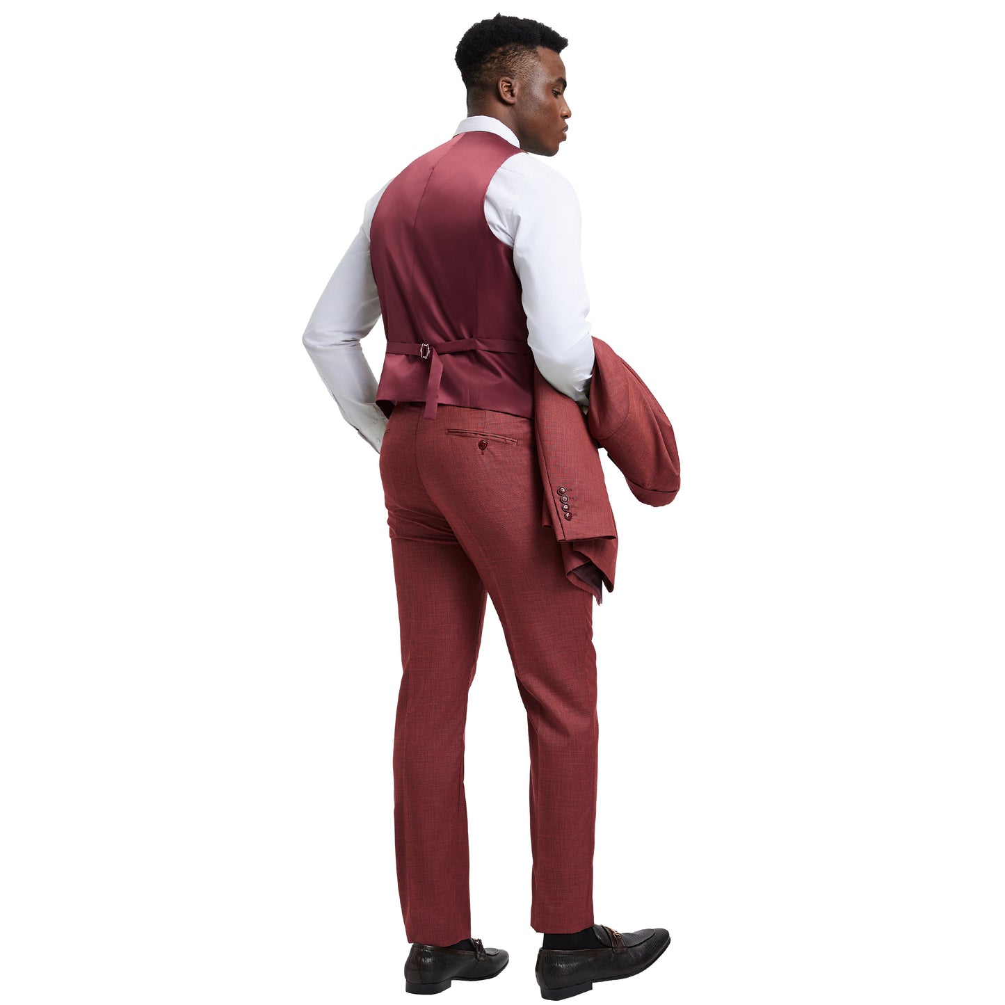Men's Stacy Adams Sharkskin 3-Piece Suit