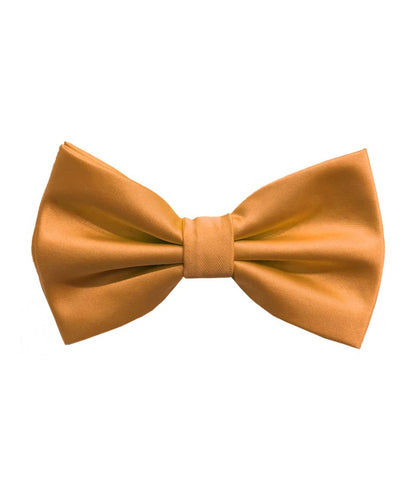 Solid pre-tied bowtie and pocket square set